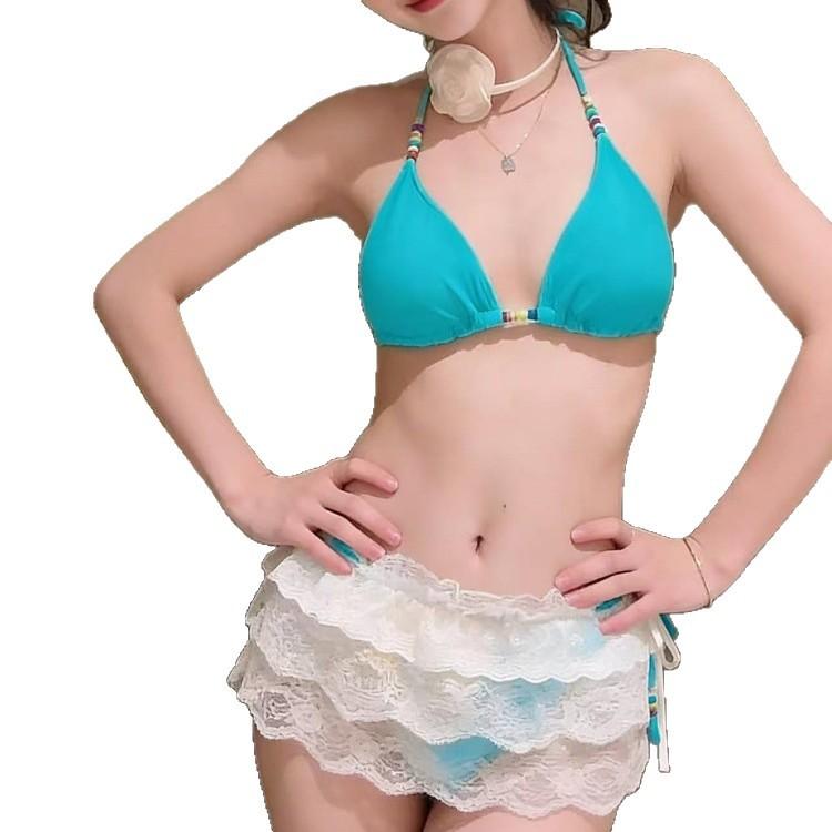 [1 color] Bikini 1011 swimsuit with small breasts gathers sexy babes, seaside vacation suit, seaside film