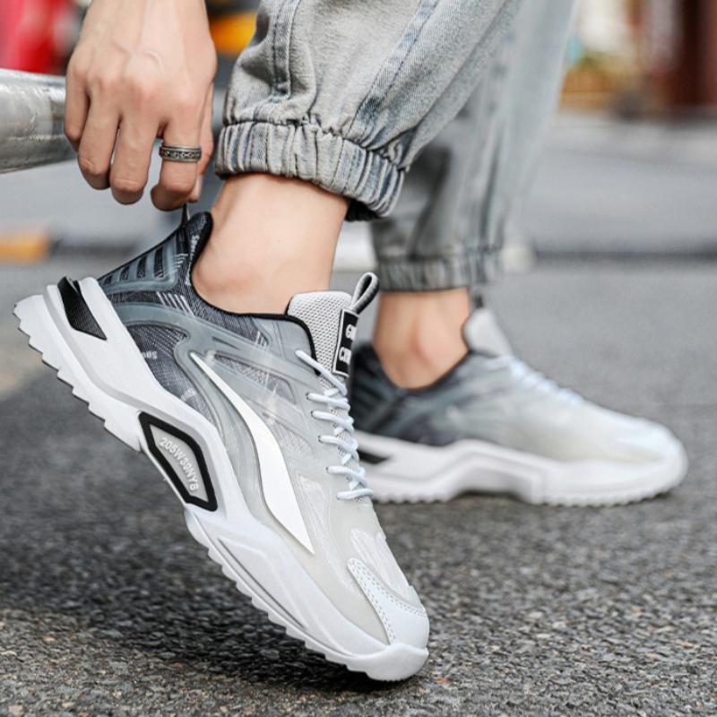 Men's Summer Breathable Versatile Men's Casual Niche Running Sports Inner Height Increase Dad Fashion Shoes