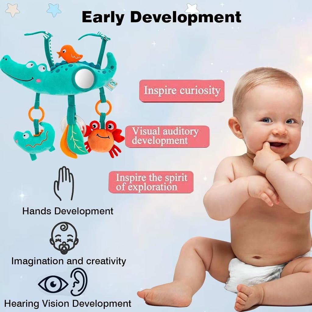 Игрушки-арка для детской коляски, подвесная игрушка-активность на автокресло, мягкая плюшевая погремушка со звуком, куклы для малыша, подарок для новорожденного