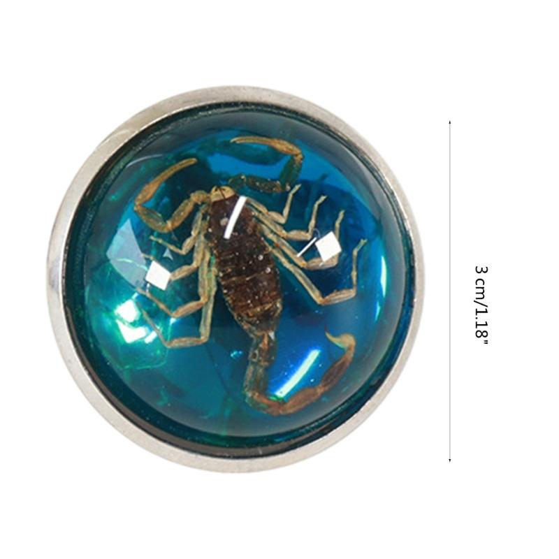 Стильные круглые кольца-скорпионы, регулируемые кольца с открытым дизайном, смоляное statement-украшение, уникальные кольца на палец, модный подарок для пары