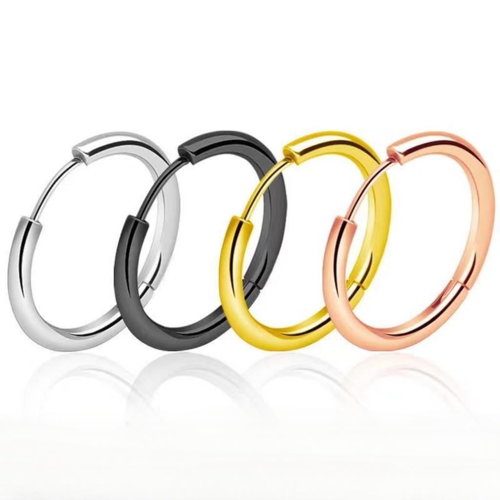 High Quality Stainless Steel Ear Buckle Men's and Women's Temperament Round Non-fading Jewelry