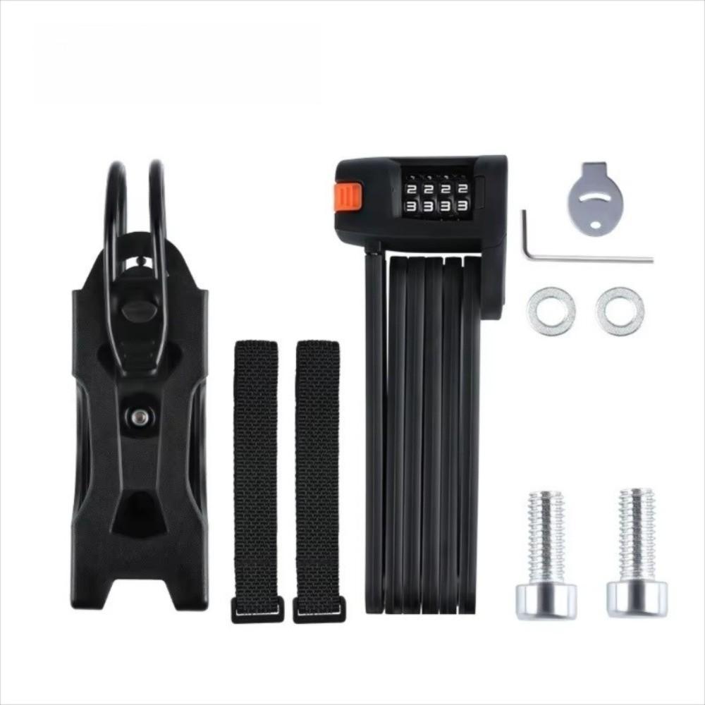 Portable Cycling Folding Lock Alloy Steel Bike Combination Lock Bicycle Accessories
