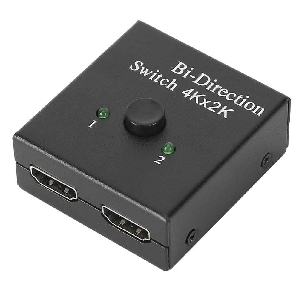 BiDirection Converter HDMI Switcher HDMI Splitter Video 1 Input 2 Output Adapter(Black )