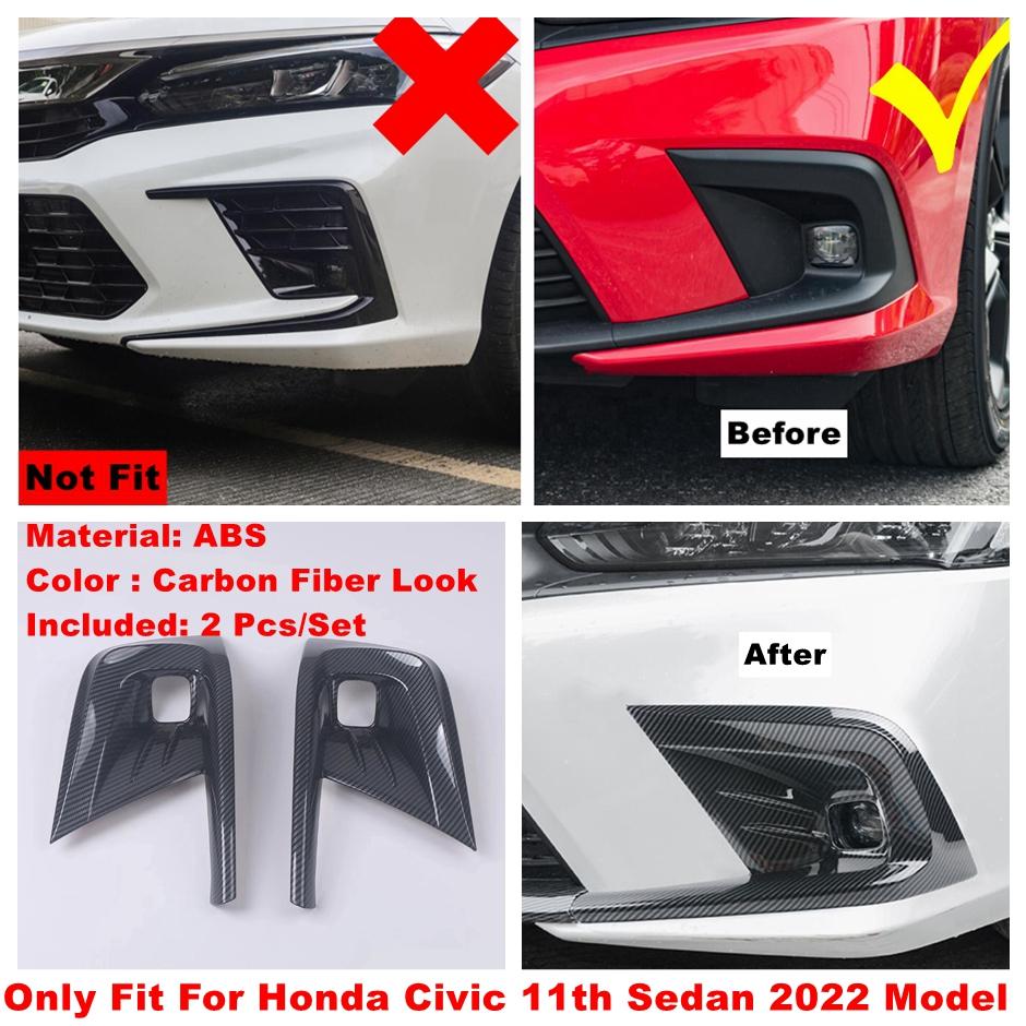 ABS Передние Задние Противотуманные Фары Зеркало Заднего Вида Козырек от Дождя Накладка Для Honda Civic 11-го Поколения 2024 Аксессуары из Углеродного Волокна