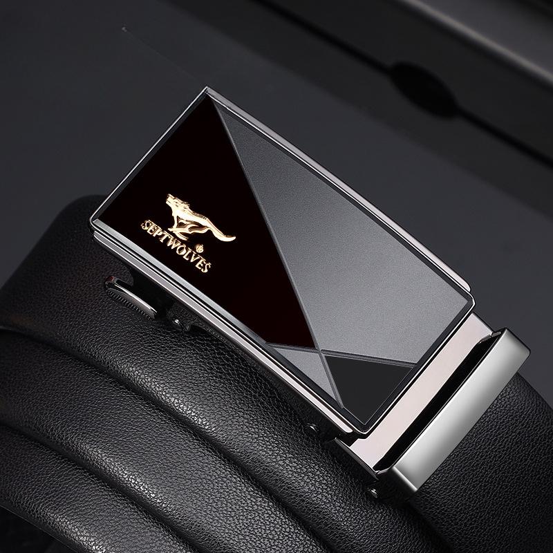 Ремни для мужчин Высококачественные автоматические пряжки Ремни из коровьей кожи Подарочные ремни