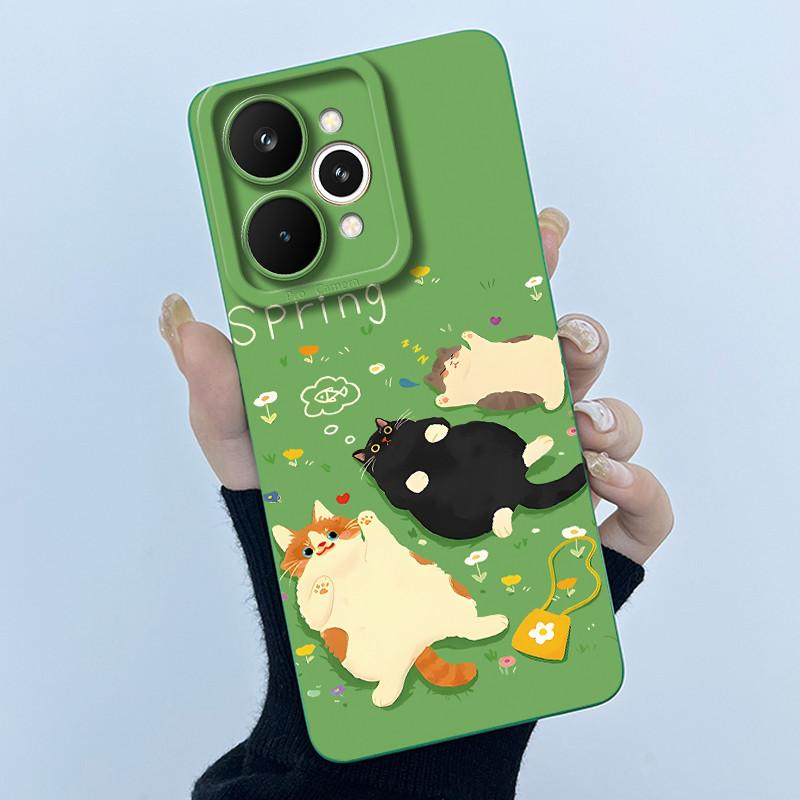 Чехол для телефона Realme 15 Pro 5G, милая девушка-панда, кошки, жидкий силикон, мягкая задняя крышка для Realme15 15Pro, высококачественный корпус для телефона