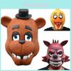 Взрослая латексная маска на голову Five Nights At Freddy's в стиле Фредди Чики Бонни Фокси