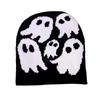 Cute Ghost Knitted Beanies Hat Women Men Autumn Winter Warm Thick Woolen Bonnet Fashion Popular Hip-Hop Cap Halloween Party Gift