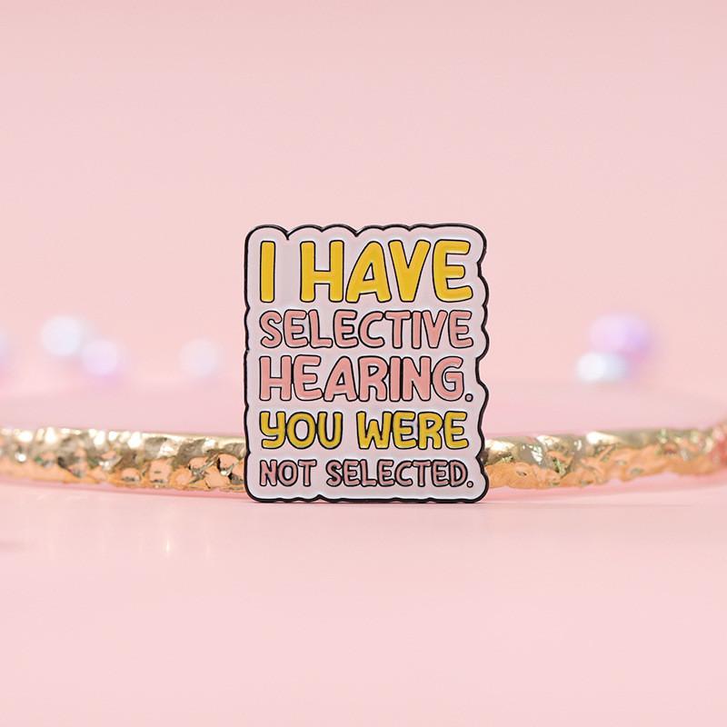 Colorful Creative Inspirational Letter Brooch Geometric Design For Fashion Accessories