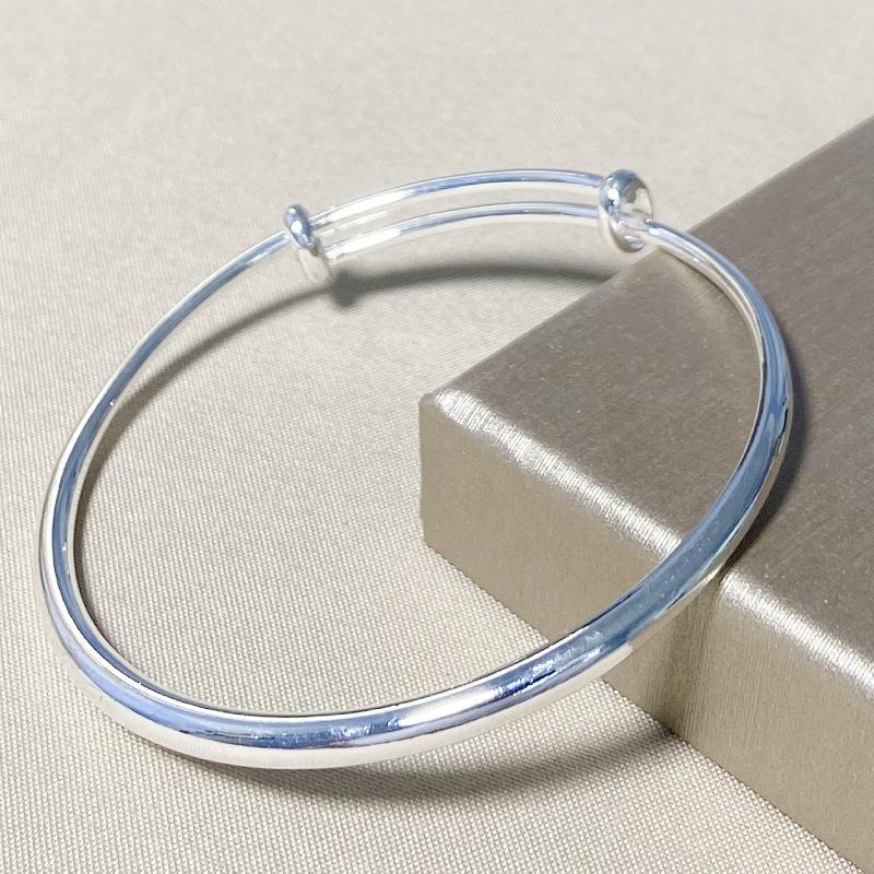 Bad Belly Light Body Light Faces Bracelet Versatile Simplicity Push -Pull Silver Bracelet Women 'S Models