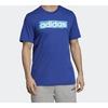 Adidas Спортивная футболка с коротким рукавом и буквенным принтом, мужские топы, синяя DV3052