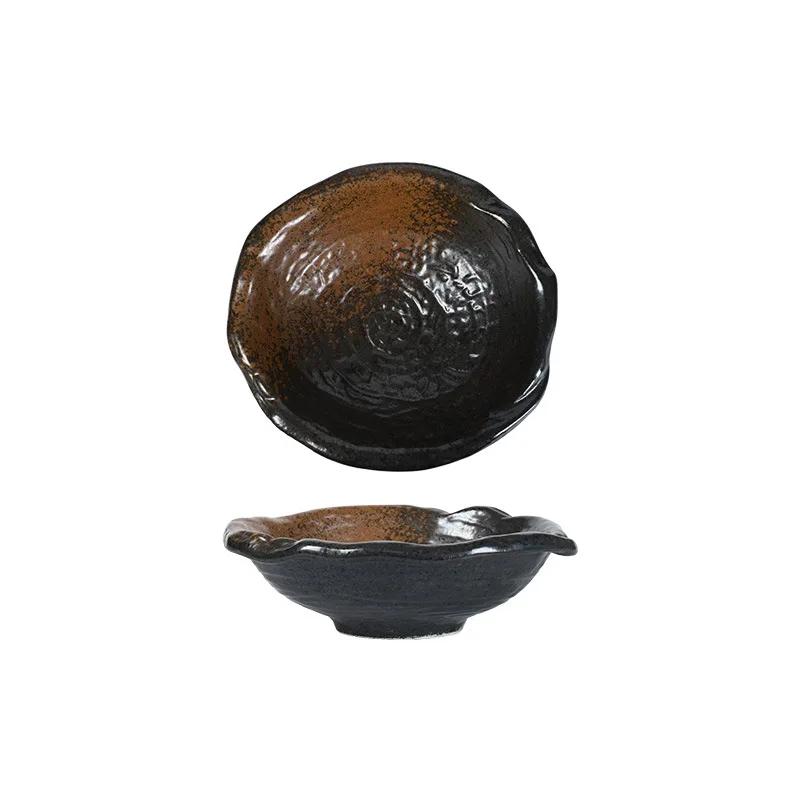 Японская и корейская керамическая миска Нестандартная фруктовая салатница Домашняя большая форменная миска для сервировки рамена Посуда для сашими