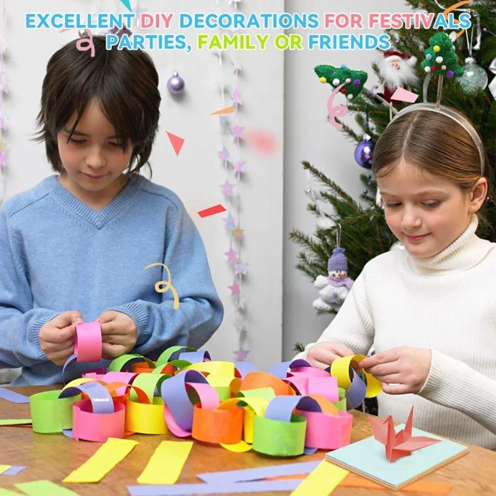 100 шт. Квадратная бумага для оригами однотонная, двусторонняя, для ручной работы, скрапбукинга, поделок, декора