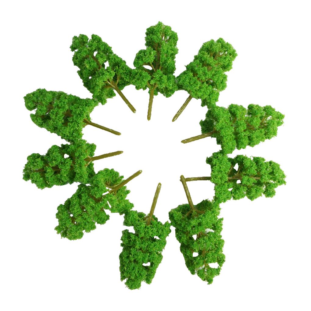 10 штук миниатюрных искусственных деревьев, пластиковые имитации растений, ландшафтный орнамент, аксессуары для дома, офисов