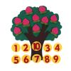 1 набор детских садов, цветные цифры, фрукты, познавательные обучающие пособия, доступные фруктовые деревья, головоломки, фетр, детские игрушки для раннего развития