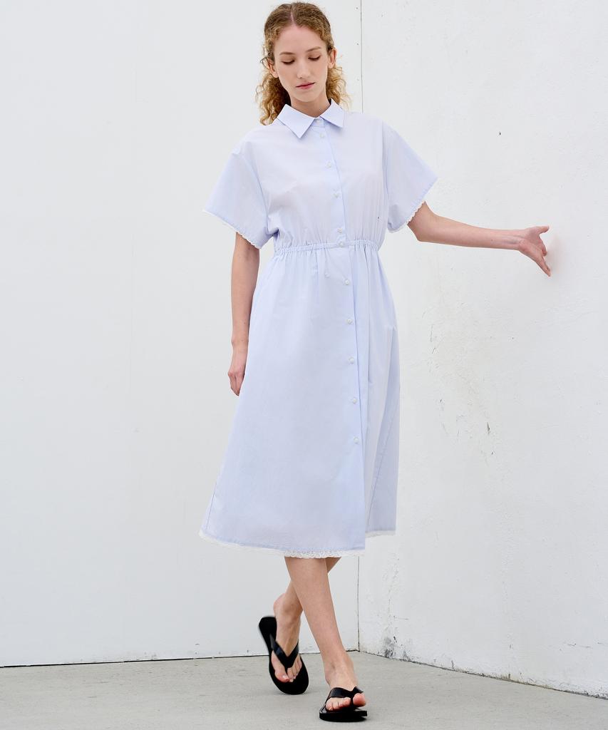 Mite Lace Shirts Dress_Lavender