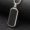 Мужское ожерелье в стиле панк, хип-хоп, титановая сталь, черная подвеска, полированный блестящий свитер