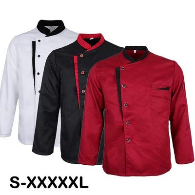 Куртка с длинным рукавом для шеф-повара ресторана, пальто для повара, мужская и женская кухонная одежда, униформа официанта для пекарни, кондитерских изделий
