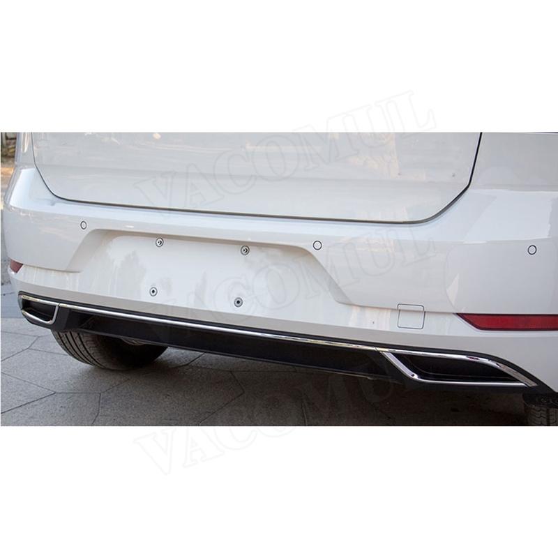 Rear Exhaust Bright Strip Cover Trim Sticker Air Outlet Exterior Decoration Modification For VW Golf 7 7.5 MK7 MK7.5 2017-