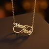 Atoztide Personalized Custom Name Necklace for Women Stainless Steel Infinity Heart Pendant Link Chain Birthday Jewelry Gift