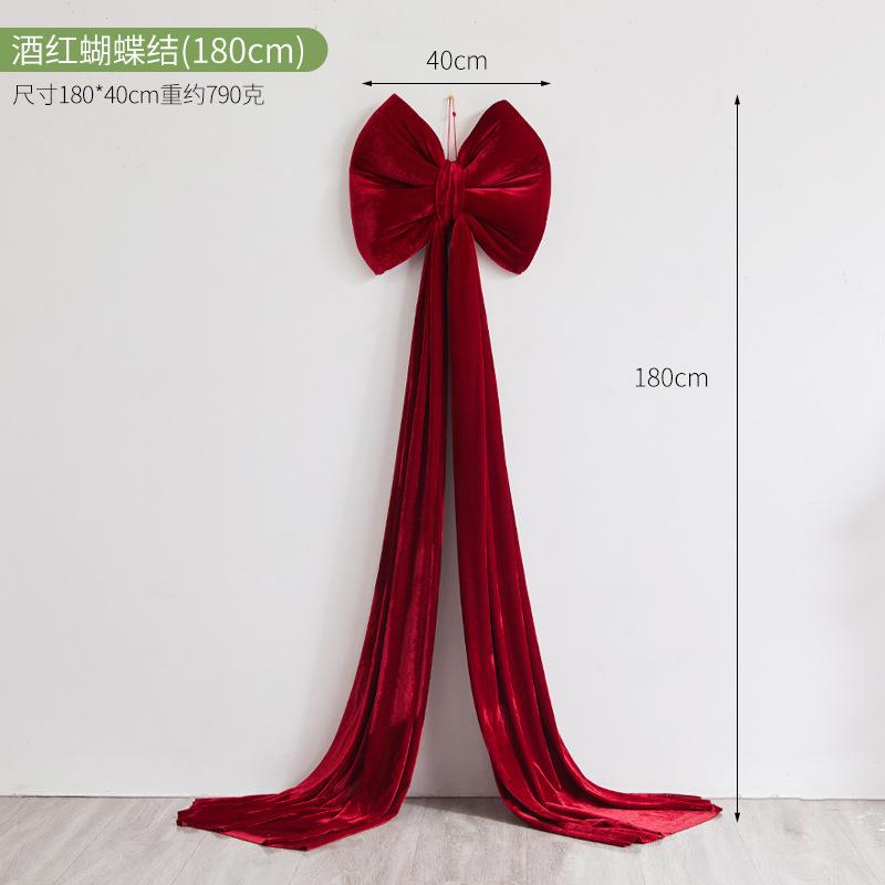 Большой красный бант на верхушку елки, Рождественский бант для елки, Украшение для отеля и торгового центра