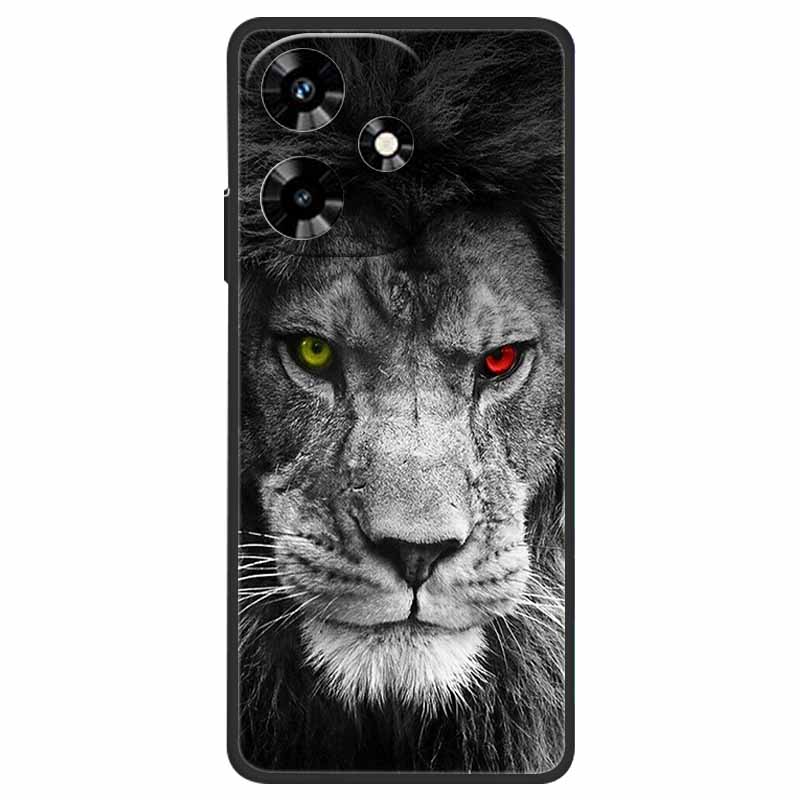 Чехол для Infinix Hot 30 X6831 Крутой Мультяшный Мягкий Силиконовый TPU Чехлы для Infinix Hot 30 Чехлы Hot30 6.78" 2023 Телефон Черный Funda