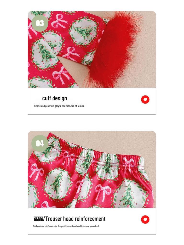 Trendy Girls' Plush Pajama Set - Autumn/Winter Long-Sleeved Top and Pants