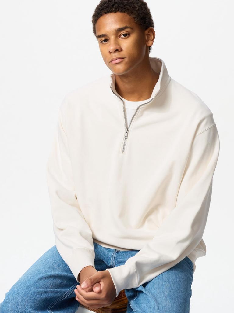 Uniqlo Японская толстовка с застежкой-молнией на половину длины