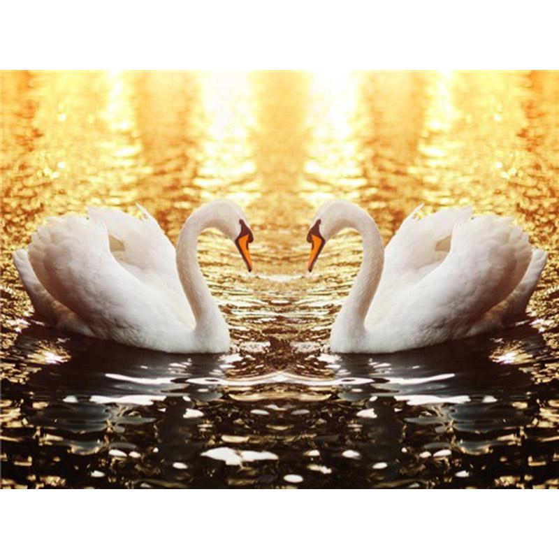 Swan Animal DIY 5D Diamond Painting Full Round Resin Mosaic Cross Stitch Kit Diamond Embroidery Picture Rhinestone Home Decor