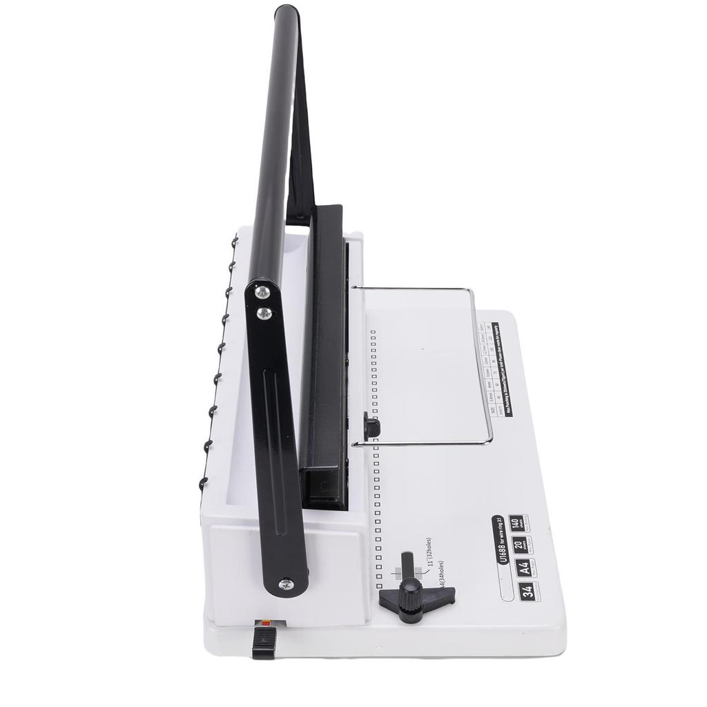 Spiral Binding Machine 20 Sheets Punching 140 Sheet Binding 34 Square Holes Coil Binding Machine with 12Pcs 12mm Coils