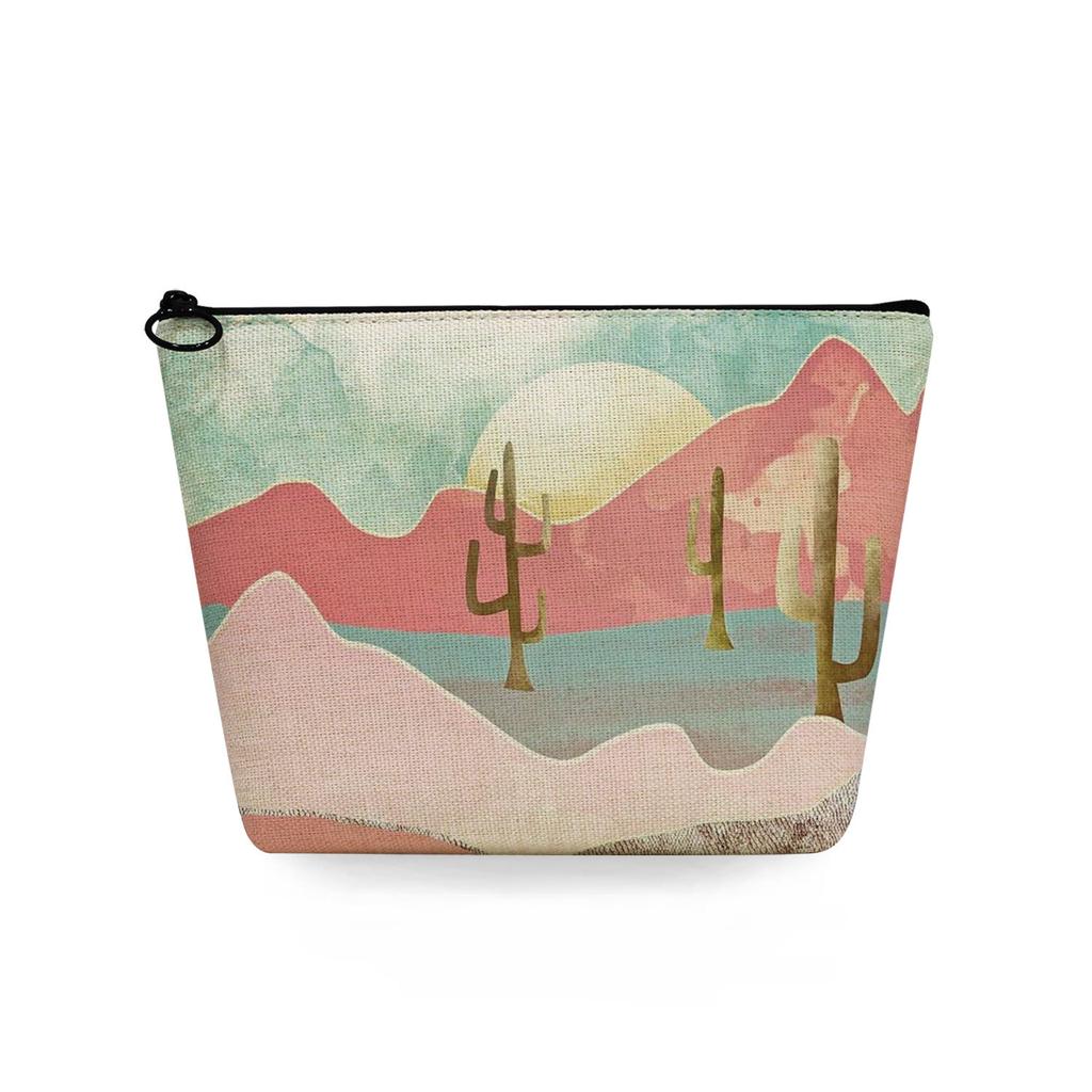 Women Landscape painting Print Cosmetic Bag Toiletries Organize Travel Storage Case 6753 KTB