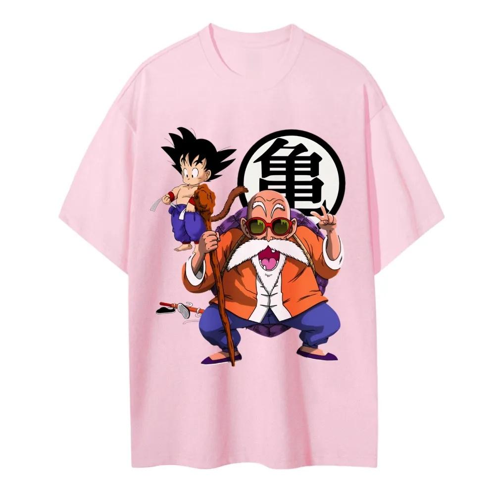 2026 New Summer Dragon Ball 40th Anniversary Master Roshi Cotton Anime Printed T-shirt Extra Size Casual Streetwear Unisex
