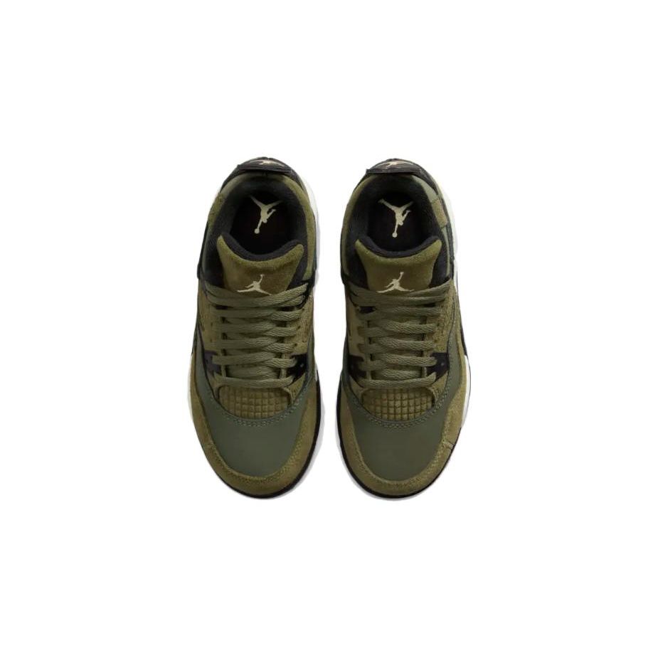 Детские кроссовки Air Jordan 4 Retro SE Craft PS Olive Зеленый средне-оливковый бледно-ванильный FB9929-200
