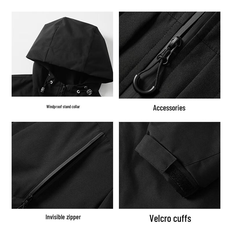 JEANSWEST Men's Outdoor Windproof Water-Repellent Jacket