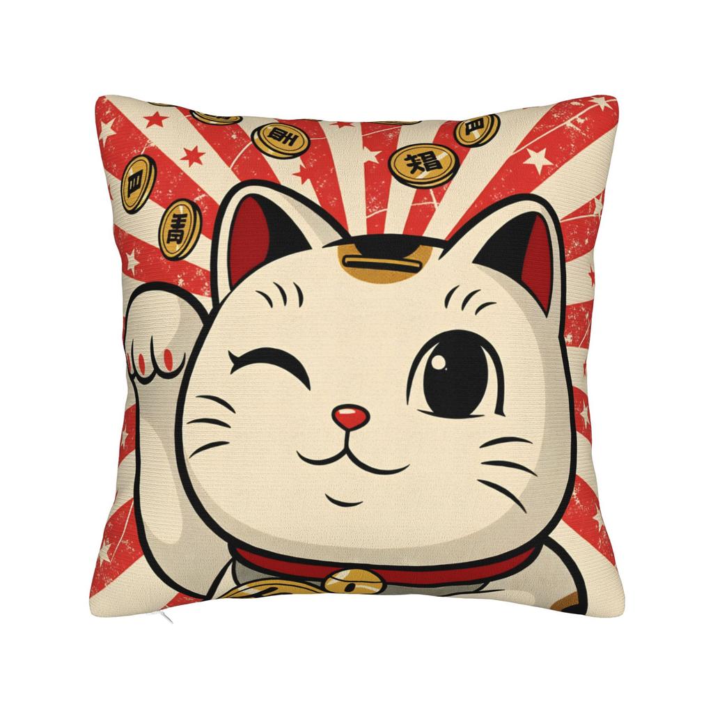 Pillow Case Lucky Cat Money For Shop Design Pillow Cover For Wedding Party Home Decor Funny Pillowcases