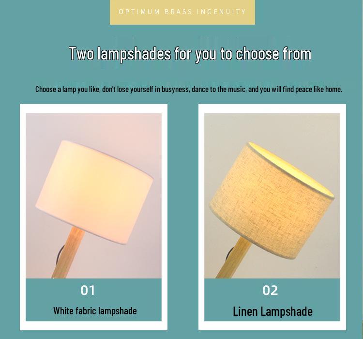 Скандинавский светодиодный прикроватный ночник из массива дерева - настольная лампа-робот