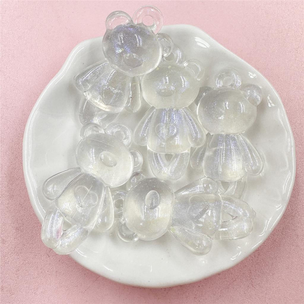 5 шт. 21*39,5 мм модные акриловые стоящие бусины в виде медведя кулон DIY материал ручной работы для производства ювелирных изделий