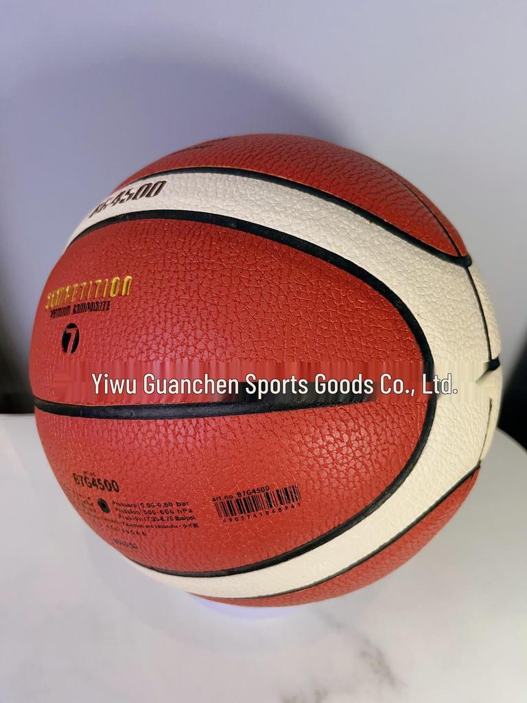 Durable PU BG4500 Size 7 Standard Indoor Competition Basketball for Adults