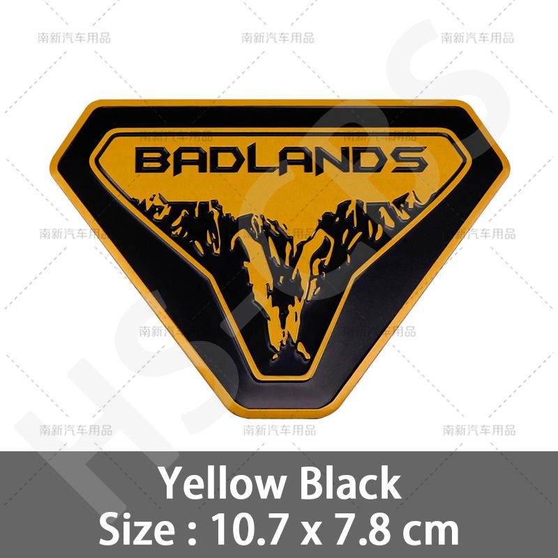 3D Алюминиевые Наклейки на Автомобиль Badlands Наклейка на Заднюю Крышку Багажника Значок Эмблема Декоративная Наклейка для Кузова Автомобиля Внешние Аксессуары