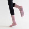 1 Pair Yoga Socks with Non-slip Silicone Gripper Breathable Moisture-Wicking Professional Women Ballet Dance Fitness Pilates Sports Mid-calf Socks