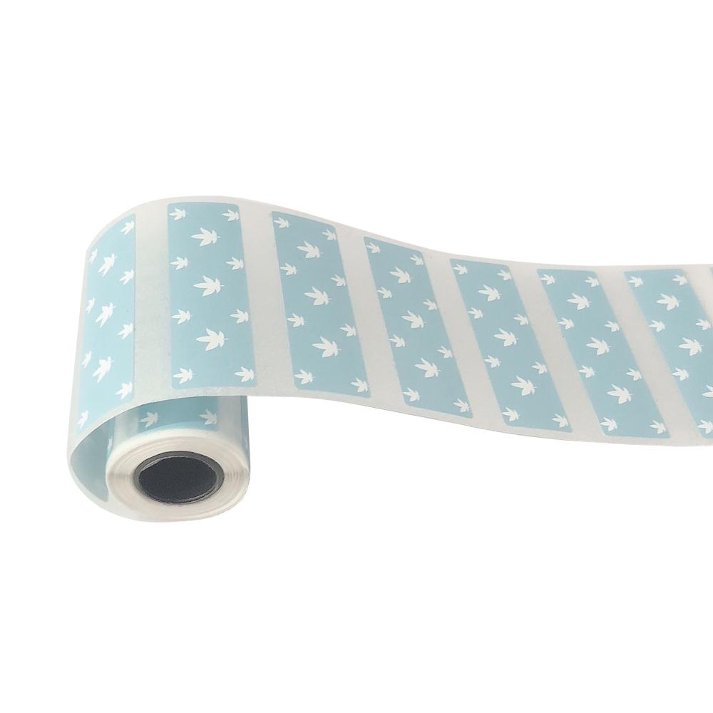 Симпатичные мультяшные прямые термоэтикетки в рулоне 57*30 мм(2,17*1,18 дюйма) Прочная клейкая наклейка с прозрачной печатью