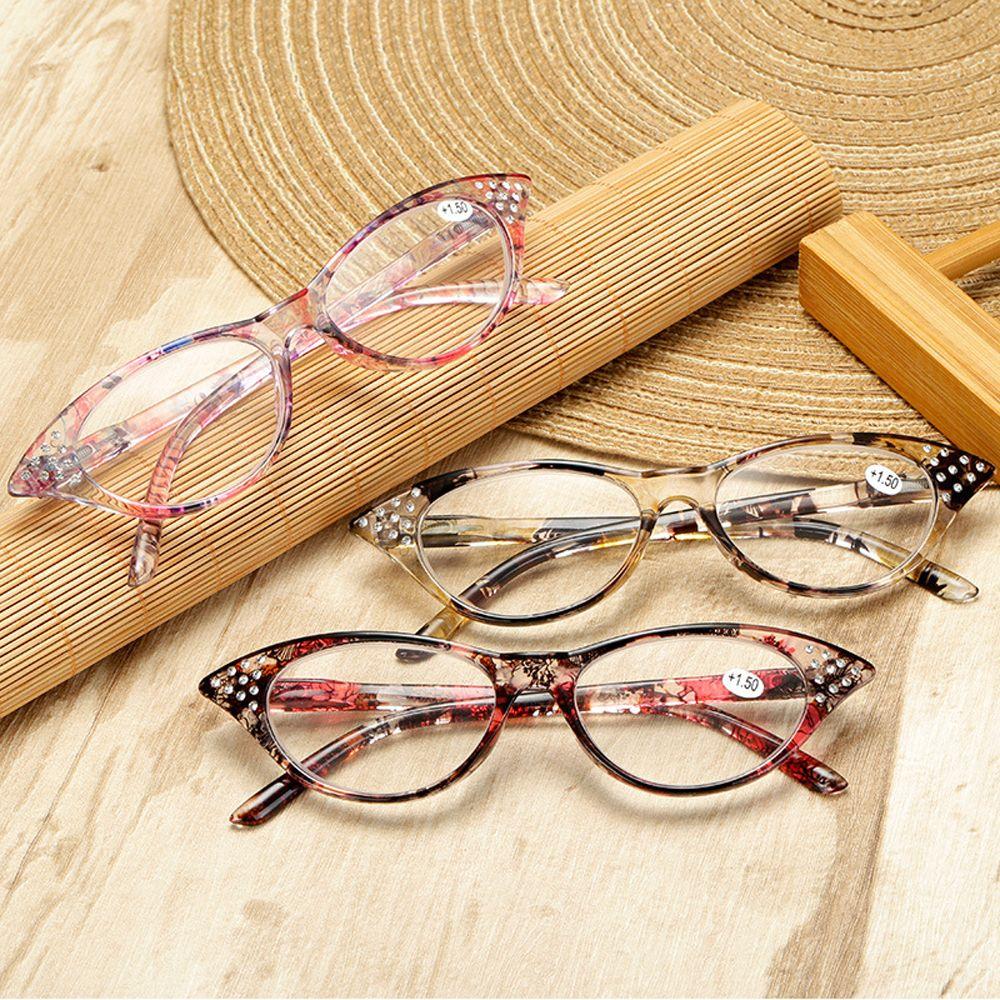 Floral Rhinestones Presbyopia Glasses Women Reading Glasses Hyperopia Eyewear Computer Eyeglasses
