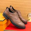 Spring and Autumn New Leather Shoes Men's Brock Business Dress Leather Shoes Men's Wedding Groom Shoes