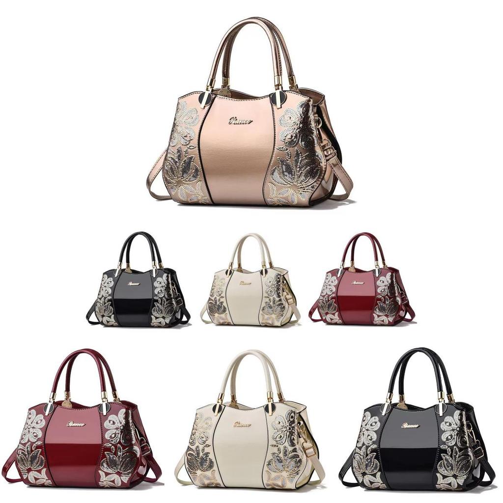 Chic Versatile Pu Leather Tote Bag For Moms Comfortable Crossbody Handbag Style