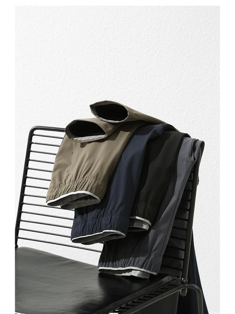 2025 Мужские повседневные брюки для активного отдыха из водоотталкивающей ткани - свободный крой, прямой зауженный крой, мягкая оболочка для осени/зимы