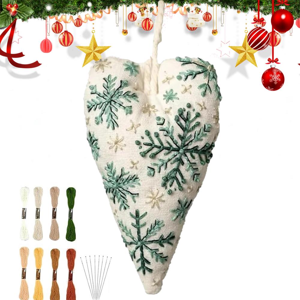 Набор для начинающих вышивальщиков Сердечко Рождественское украшение Научитесь вышивать Полный набор для искусства и рукоделия Для путешествий Проект Релаксация