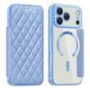 Чехол для iPhone 17 Pro, совместимый с MagSafe, ромбовидный, из ПУ-кожи, чехол для телефона