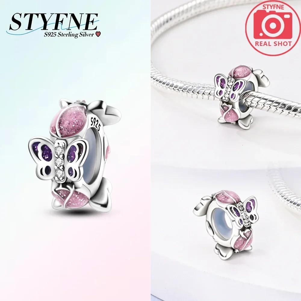 Exquisite Pendants Woman New Original Copper Pink Butterfly Bear Sunflower Bead Fit Bracelet Accessory Jewelry Diy Gift