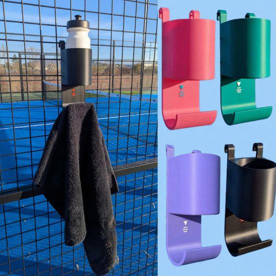 Теннисный корт Водостойкая бутылка для воды Полотенцедержатель 3D-печать Организатор у корта Держатель для бутылки с водой Основной аксессуар для игроков в падел-теннис и теннисистов