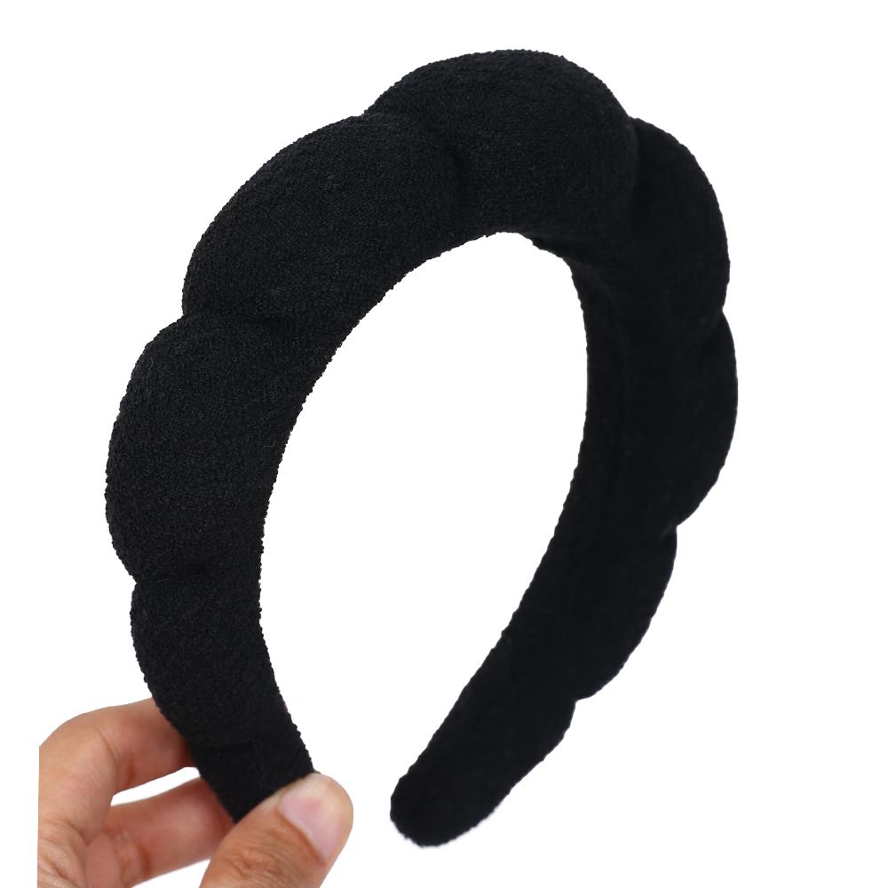 Повязка на голову с пухлой губкой для ухода за кожей для девочек, повязка на голову для мытья лица, для мытья волос, повязка на голову с большим круассаном, повязка на голову для ухода за кожей, повязка на голову для душа, йоги